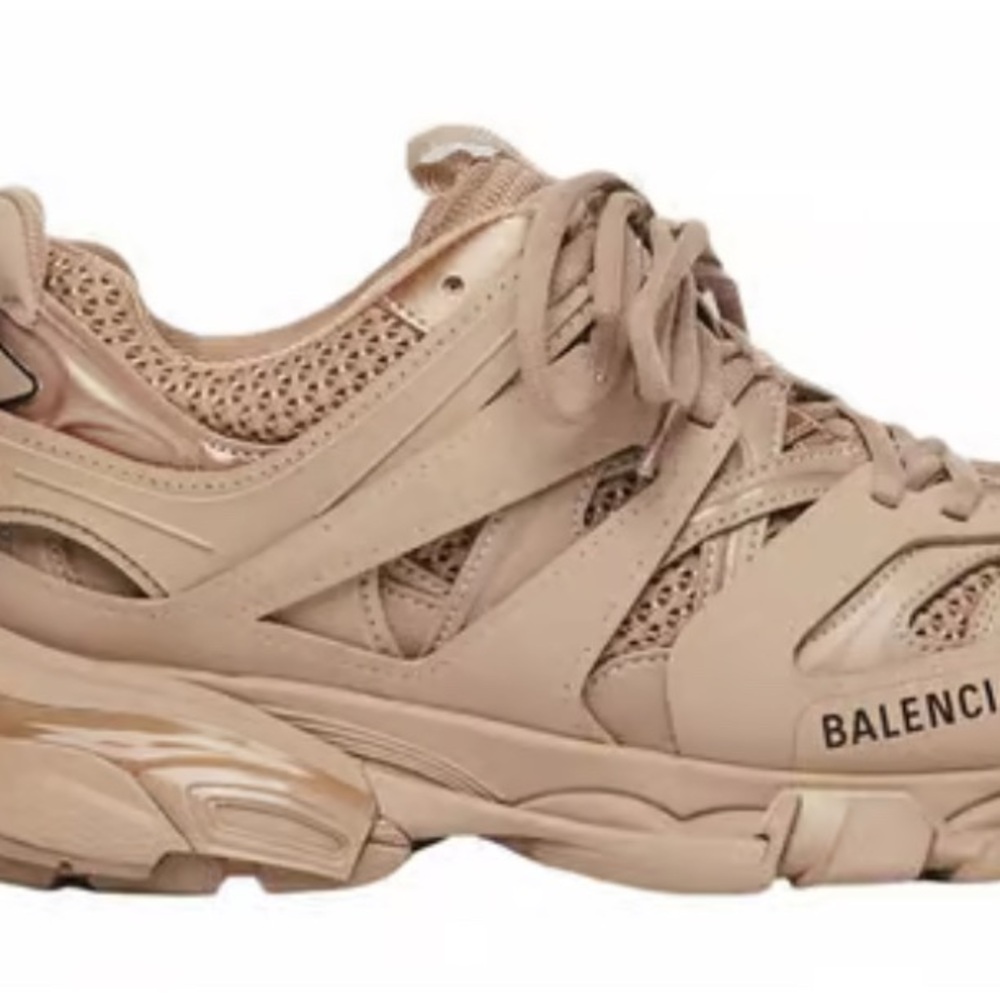 Balenciaga Tan Chunky Sneakers Athletic Style